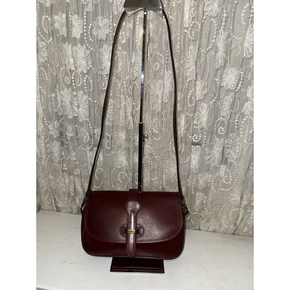 VTG Dooney & Bourke Burgundy Crossbody Saddle Bag
